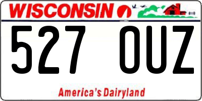 WI license plate 527OUZ