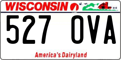 WI license plate 527OVA