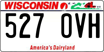 WI license plate 527OVH
