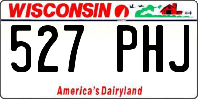 WI license plate 527PHJ