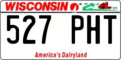 WI license plate 527PHT