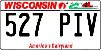 WI license plate 527PIV