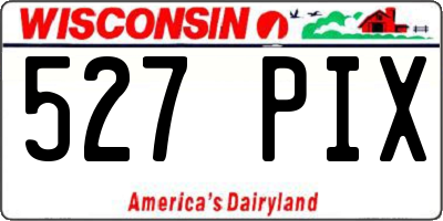 WI license plate 527PIX