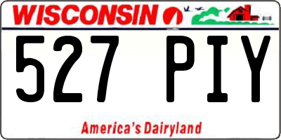 WI license plate 527PIY