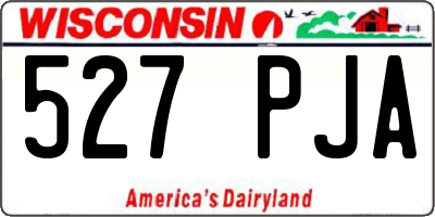 WI license plate 527PJA