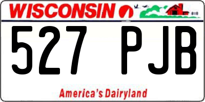 WI license plate 527PJB