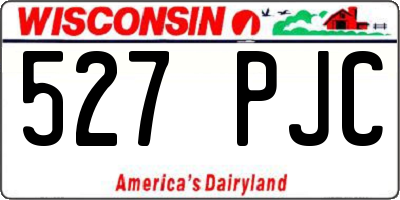 WI license plate 527PJC