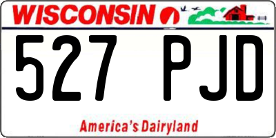 WI license plate 527PJD