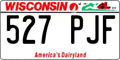 WI license plate 527PJF