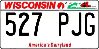 WI license plate 527PJG