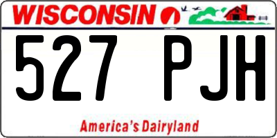 WI license plate 527PJH