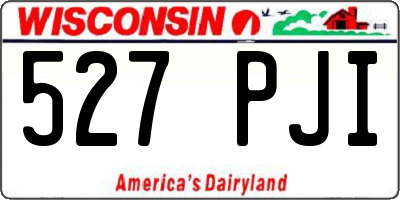WI license plate 527PJI