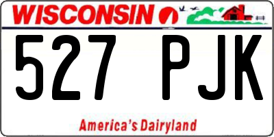 WI license plate 527PJK