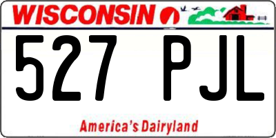 WI license plate 527PJL