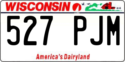 WI license plate 527PJM