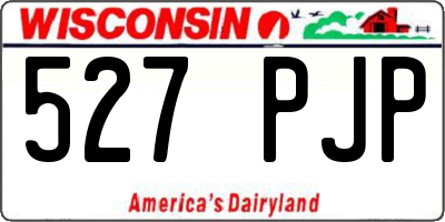 WI license plate 527PJP