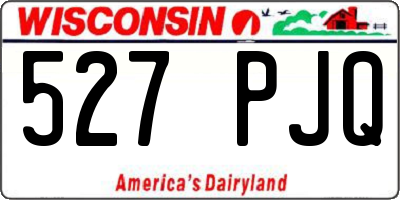 WI license plate 527PJQ