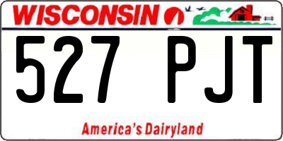 WI license plate 527PJT