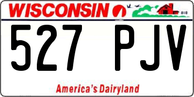 WI license plate 527PJV