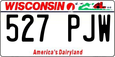 WI license plate 527PJW