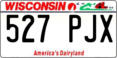 WI license plate 527PJX