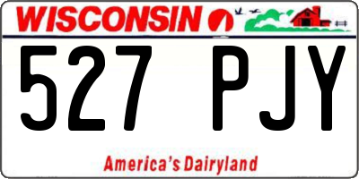 WI license plate 527PJY