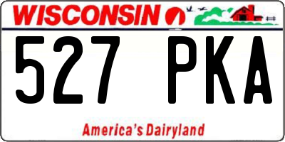 WI license plate 527PKA
