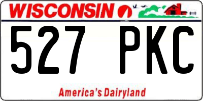 WI license plate 527PKC