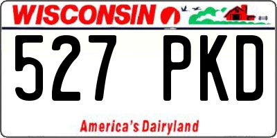WI license plate 527PKD