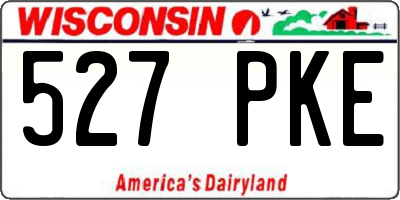WI license plate 527PKE