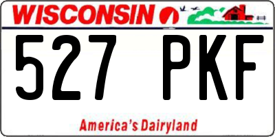 WI license plate 527PKF