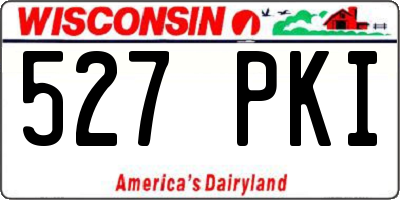 WI license plate 527PKI