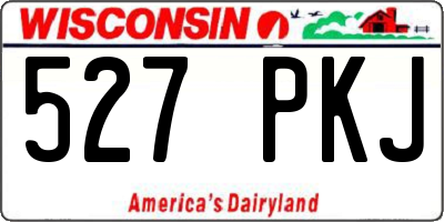 WI license plate 527PKJ