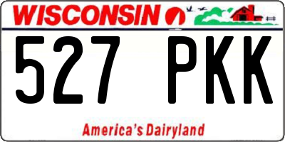WI license plate 527PKK