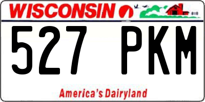 WI license plate 527PKM