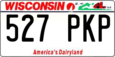 WI license plate 527PKP