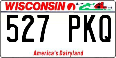 WI license plate 527PKQ