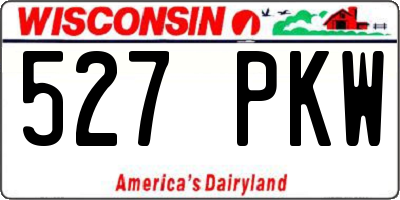 WI license plate 527PKW