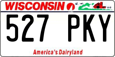 WI license plate 527PKY