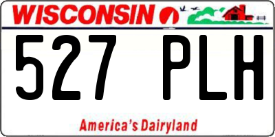 WI license plate 527PLH