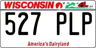 WI license plate 527PLP