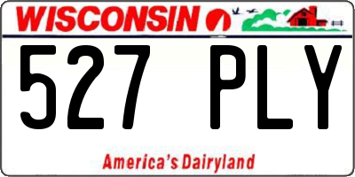 WI license plate 527PLY