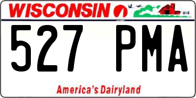 WI license plate 527PMA