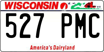 WI license plate 527PMC