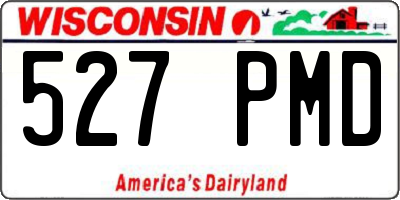 WI license plate 527PMD