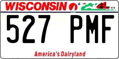 WI license plate 527PMF