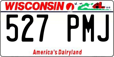 WI license plate 527PMJ