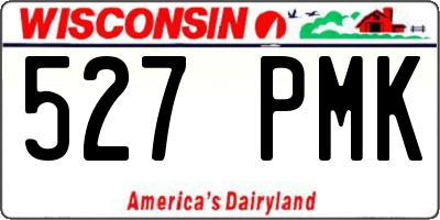 WI license plate 527PMK
