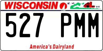 WI license plate 527PMM