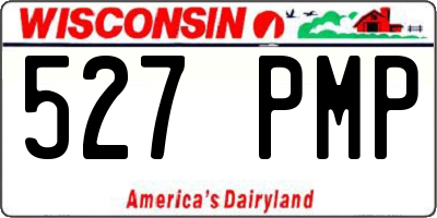 WI license plate 527PMP